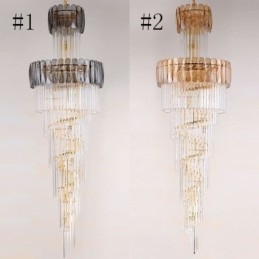 Lampadario a sospensione europeo in cristallo, 16/12/18 luci, E12/E14