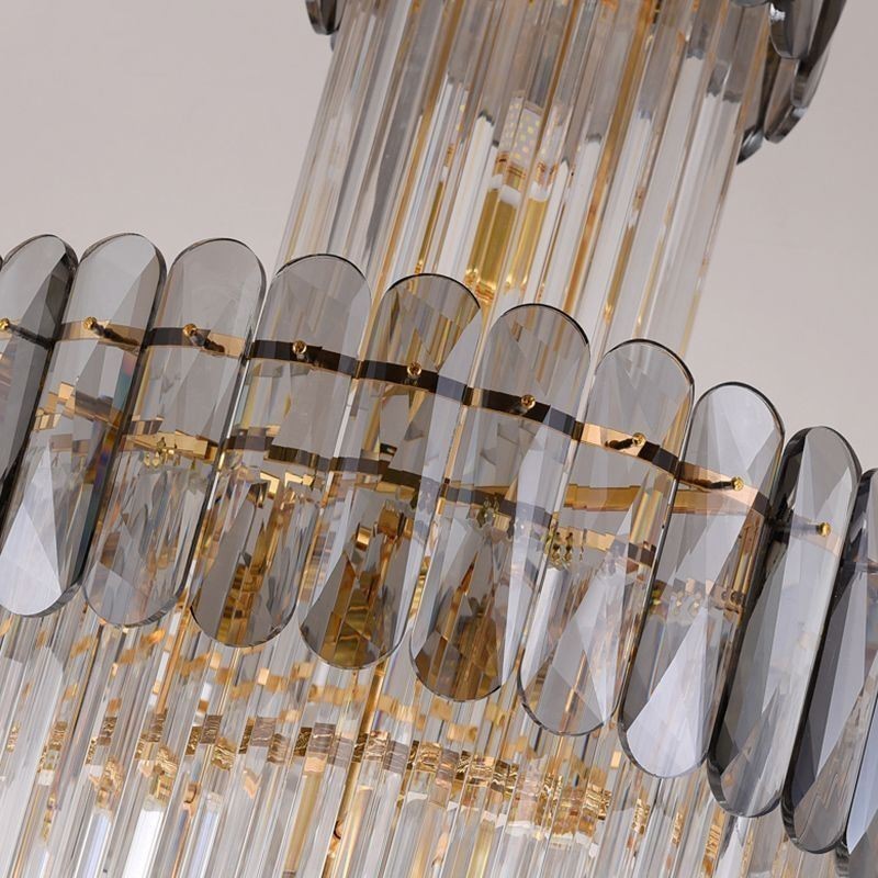 Lampadario a sospensione europeo in cristallo, 16/12/18 luci, E12/E14