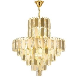 Lampada a sospensione in cristallo moderna, stile europeo, 6/8/12 luci, attacco E12/E14