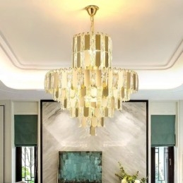 Lampada a sospensione in cristallo moderna, stile europeo, 6/8/12 luci, attacco E12/E14