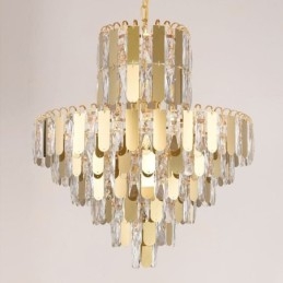 Lampada a sospensione in cristallo moderna, stile europeo, 6/8/12 luci, attacco E12/E14