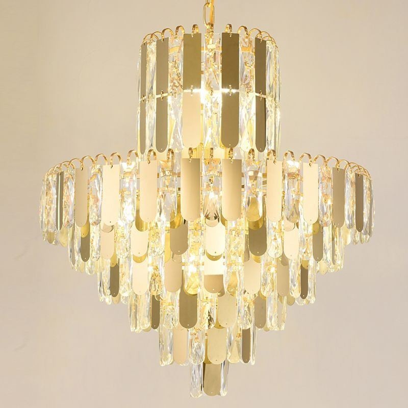 Lampada a sospensione in cristallo moderna, stile europeo, 6/8/12 luci, attacco E12/E14