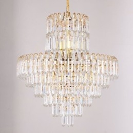 Lampadario a sospensione rotondo in cristallo, stile europeo, E12/E14, 6/8/12 luci