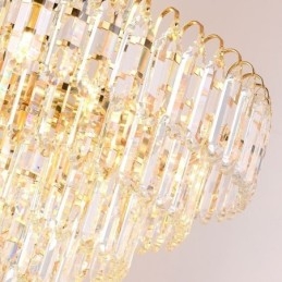 Lampadario a sospensione rotondo in cristallo, stile europeo, E12/E14, 6/8/12 luci