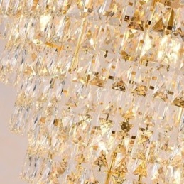Lampadario a sospensione moderno in cristallo conico