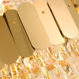 Lampada a sospensione conica in cristallo europeo