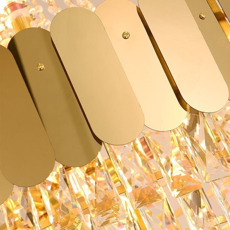 Lampada a sospensione conica in cristallo europeo