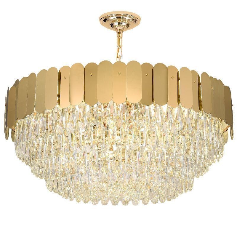 Lampada a sospensione rotonda in cristallo moderna