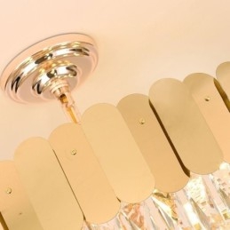 Lampada a sospensione rotonda in cristallo moderna