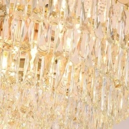 Lampada a sospensione rotonda in cristallo moderna