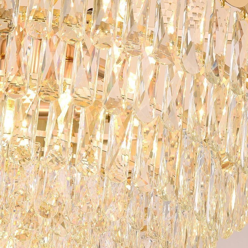 Lampada a sospensione rotonda in cristallo moderna