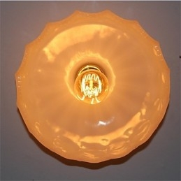 Lampadario a soffitto in vetro effetto giada retrò a 1 testa di loto