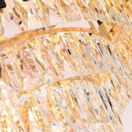 Lampada a sospensione in cristallo rotonda stile europeo