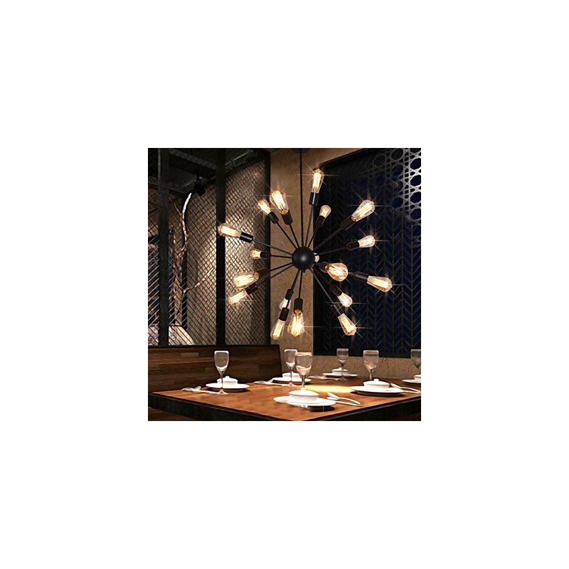Lampadario in metallo finitura ottone anticato stile country
