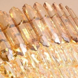 Lampada a sospensione in cristallo dorato stile europeo