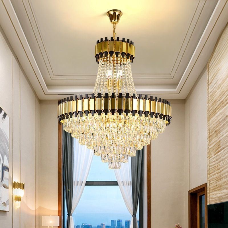 Lampada a sospensione in cristallo moderna da soffitto