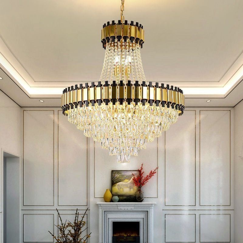 Lampada a sospensione in cristallo moderna da soffitto