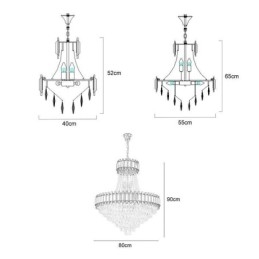 Lampada a sospensione in cristallo moderna da soffitto
