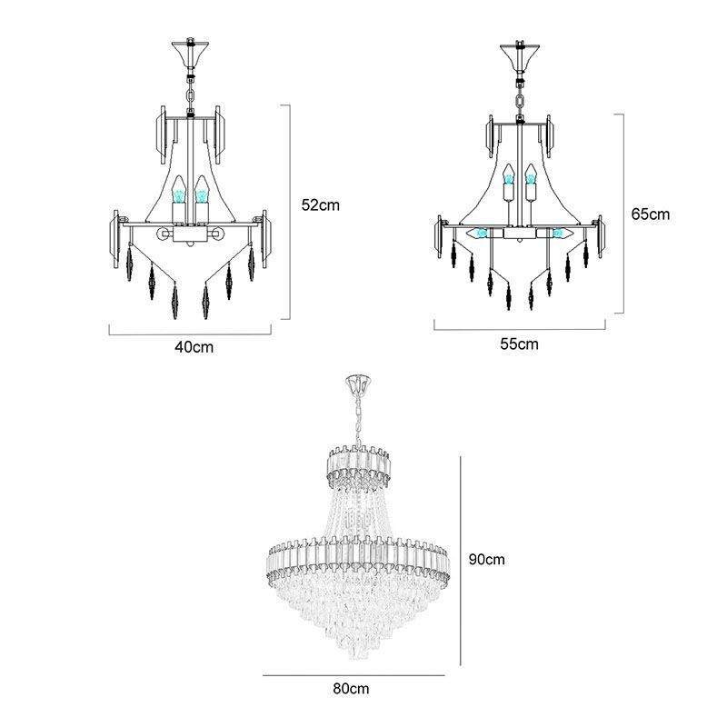 Lampada a sospensione in cristallo moderna da soffitto