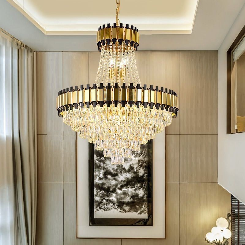Lampada a sospensione in cristallo moderna da soffitto