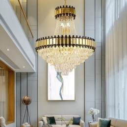 Lampada a sospensione in cristallo moderna da soffitto