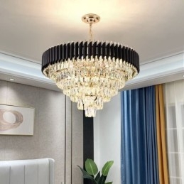 Lampadario a sospensione in cristallo stile europeo 6/9/12 luci E12/E14