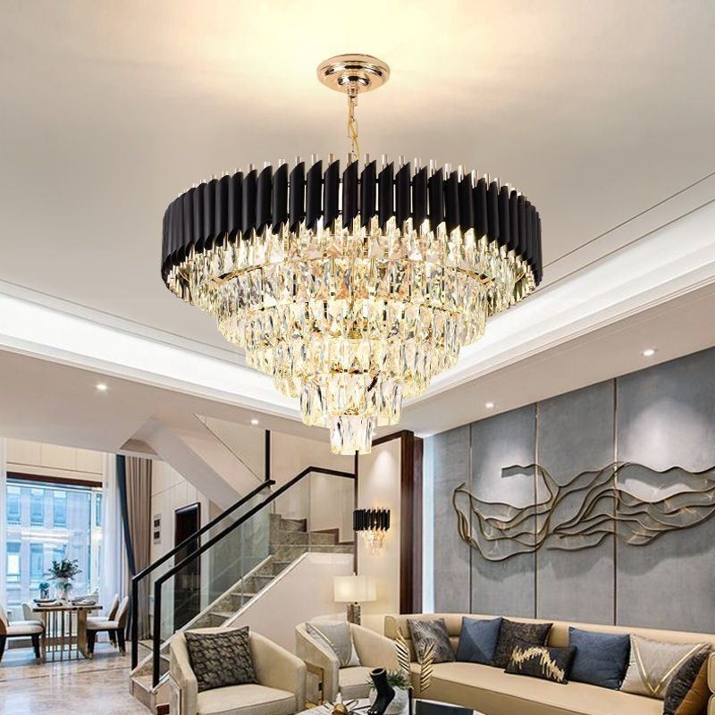 Lampadario a sospensione in cristallo stile europeo 6/9/12 luci E12/E14