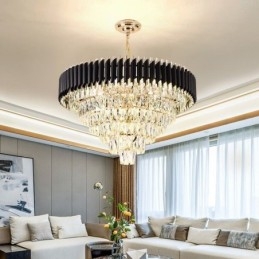 Lampadario a sospensione in cristallo stile europeo 6/9/12 luci E12/E14