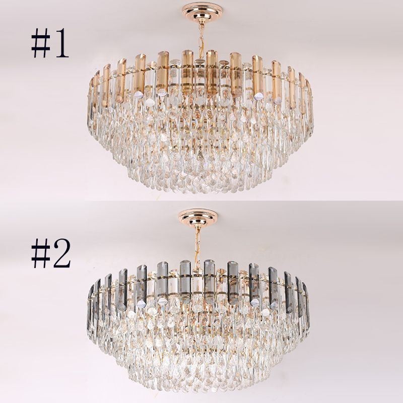 Lampadario a sospensione europeo moderno in cristallo K9