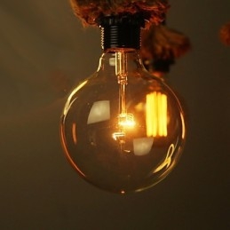 Lampadario classico mini in vetro 1 luce E12/E14 18x17 cm