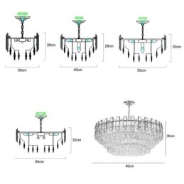 Lampadario a sospensione europeo moderno in cristallo K9