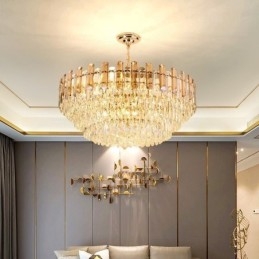 Lampadario a sospensione europeo moderno in cristallo K9
