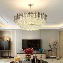 Lampadario a sospensione europeo moderno in cristallo K9