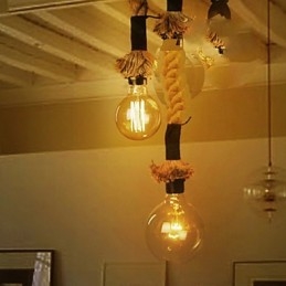Lampadario classico mini in vetro 1 luce E12/E14 18x17 cm
