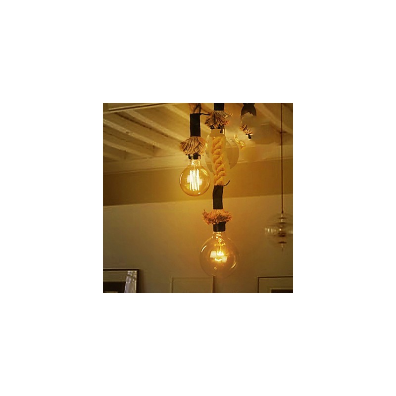Lampadario classico mini in vetro 1 luce E12/E14 18x17 cm