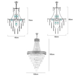 Lampadario a sospensione in cristallo europeo da soffitto