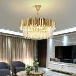 Lampada a sospensione in cristallo K9 stile europeo