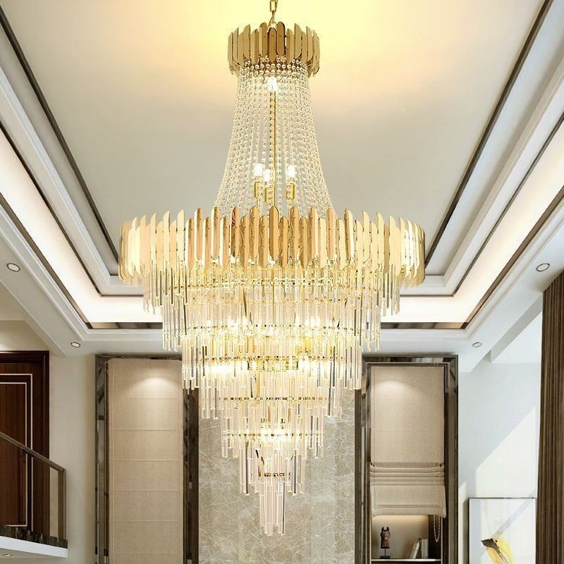 Lampadario a sospensione in cristallo per soffitto stile europeo