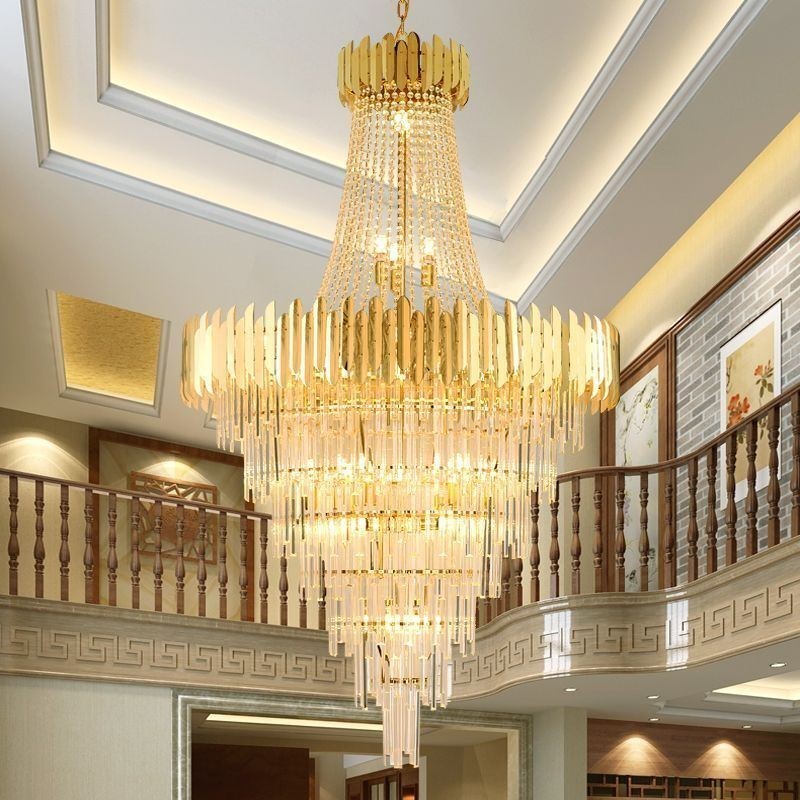 Lampadario a sospensione in cristallo per soffitto stile europeo