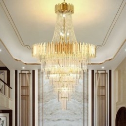 Lampadario a sospensione in cristallo per soffitto stile europeo