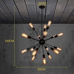 Lampadario in metallo finitura ottone anticato stile country