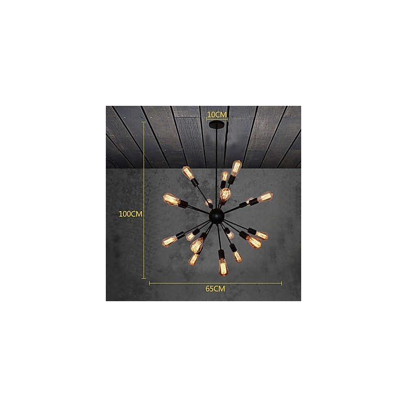 Lampadario in metallo finitura ottone anticato stile country