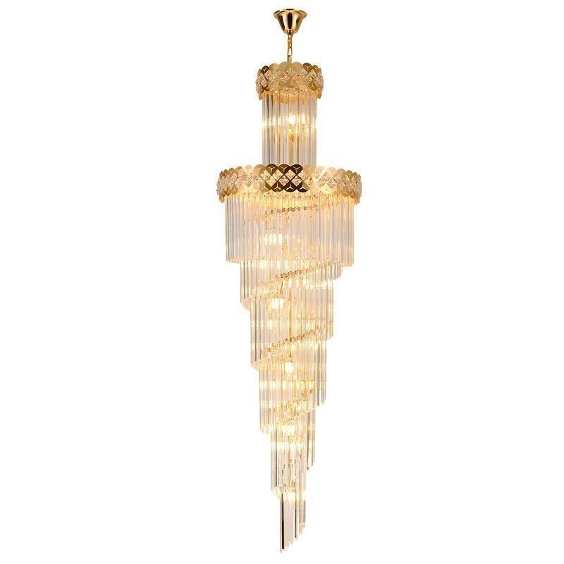 Lampadario a sospensione di lusso grande in cristallo 12/16/18 luci E12/E14