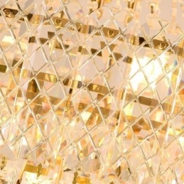 Lampada a sospensione in cristallo conica moderna ed elegante