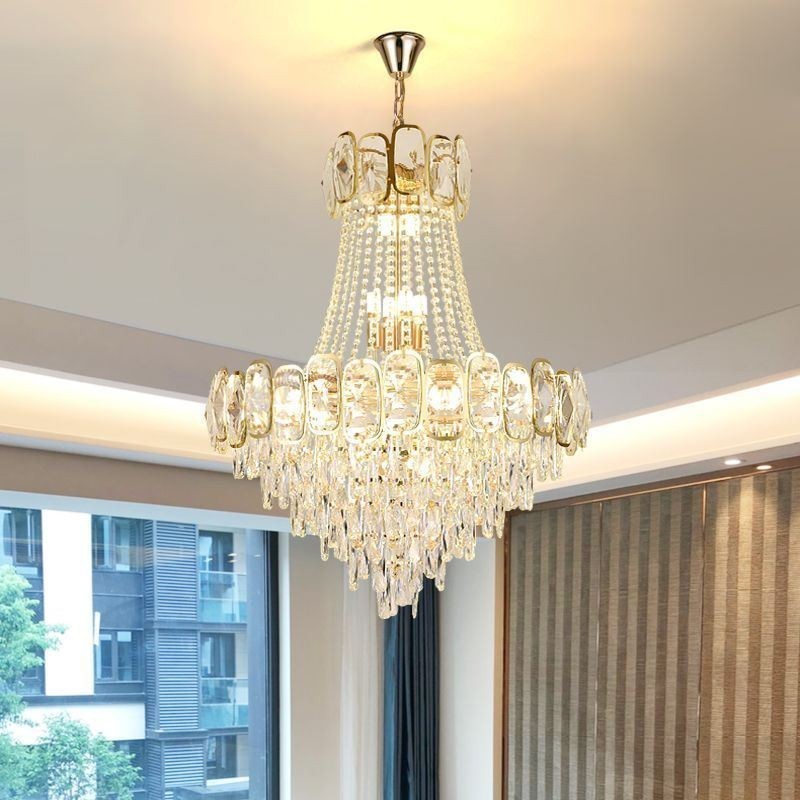 Lampada a sospensione rotonda in cristallo moderna da soffitto