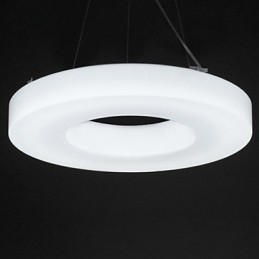 Lampadario a sospensione rotondo moderno in acrilico bianco 41 cm