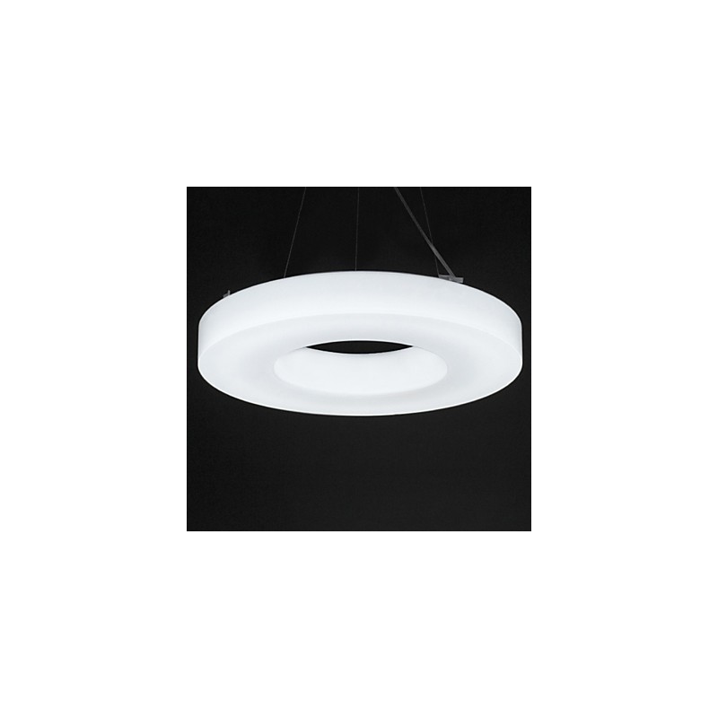 Lampadario a sospensione rotondo moderno in acrilico bianco 41 cm