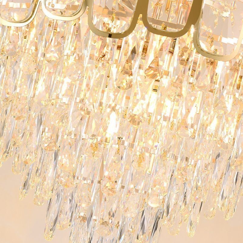 Lampada a sospensione rotonda in cristallo moderna da soffitto