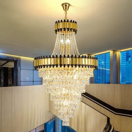Lampada a sospensione in cristallo oro stile europeo
