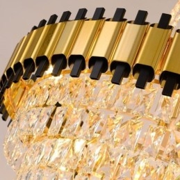 Lampada a sospensione in cristallo oro stile europeo